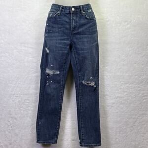 Vintage Y2k - Gap - Paint Splatter Distressed Straight Leg Jeans 1969 - Size 27